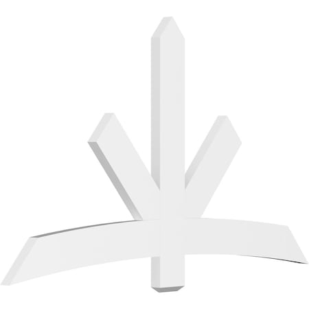 Ekena Millwork Alberta Architectural Grade PVC Gable Bracket, 72"W x 42"H x 2"D x 6"F, 14/12 Pitch GBP072X42X0206ALB00
